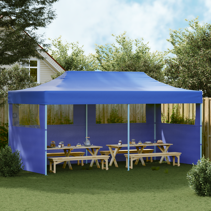 Party Tent Blå 291 x 580 x 315 cm Oxford stof