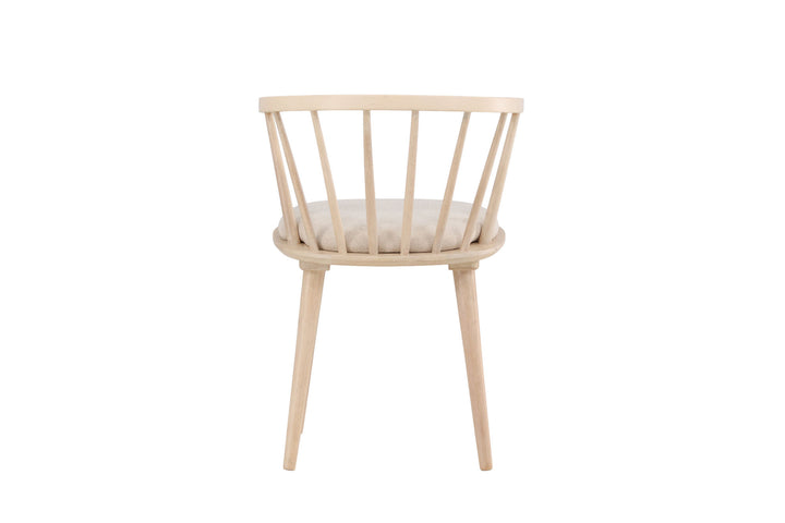 Venture Home Bobby Dining Chair with Cushion 2-pack - Whitewash Rubber Wood / Beige