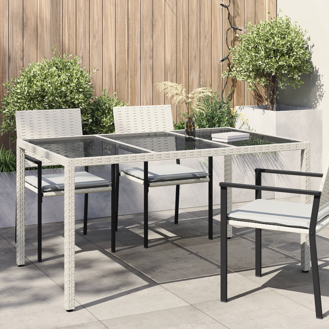 Havemøbel Bord Hvid 150 x 90 x 75 cm polyrattan
