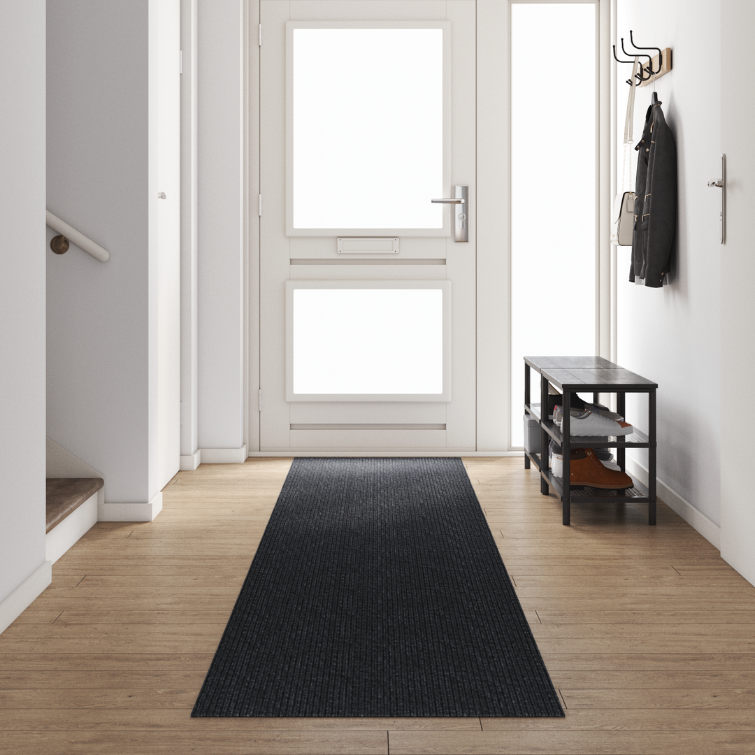 Tæppe Runner Antracit 80 x 500 cm Stof