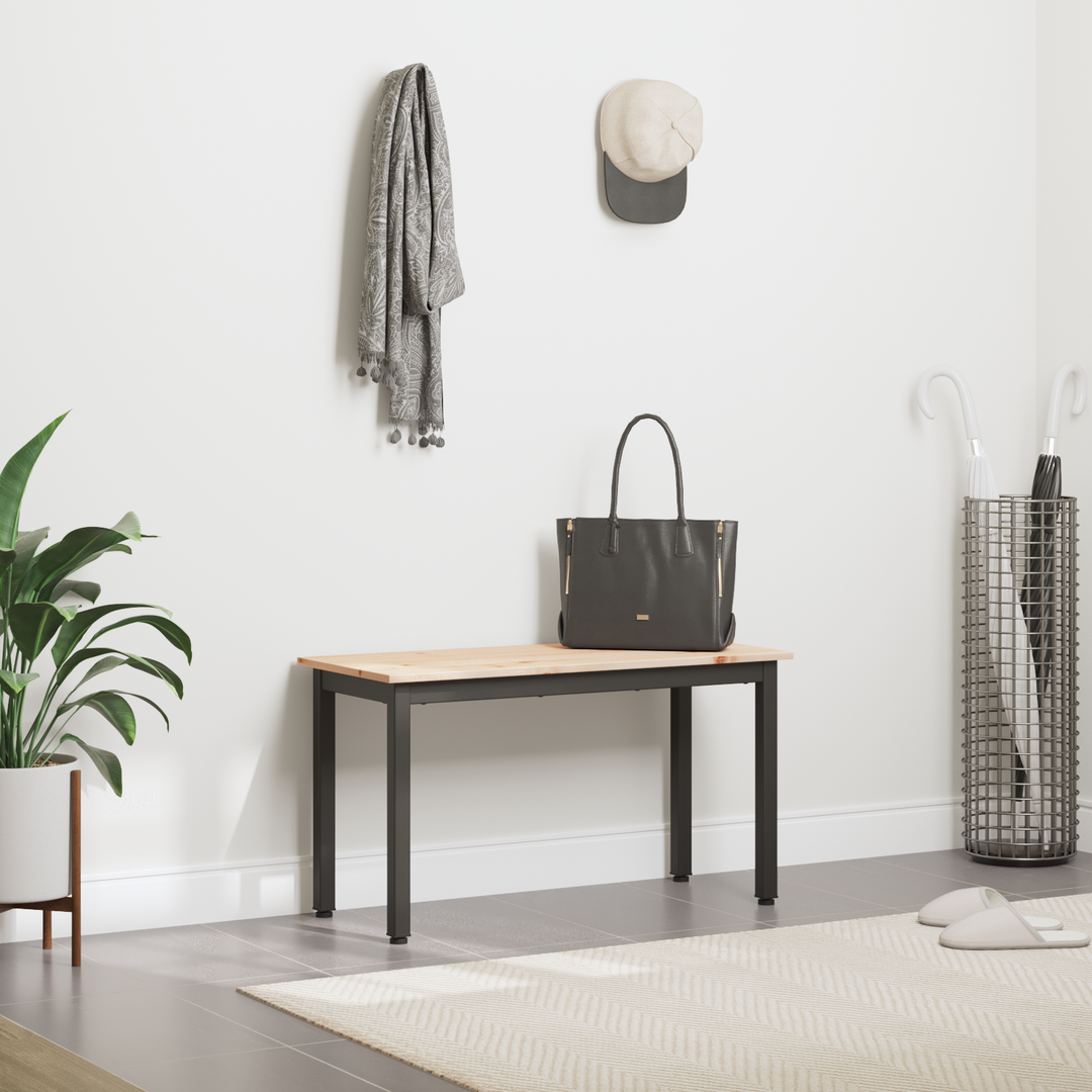 bænk Naturfarvet 80 x 35 x 45 cm Massiv fyrretræ