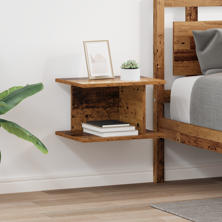 Sengebord 2 pcs Gammelt træ 40 x 30 x 25 cm Konstrueret træ