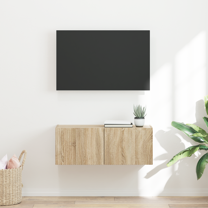TV vægskab Sonoma 78,5 x 31 x 29,5 cm Konstrueret træ