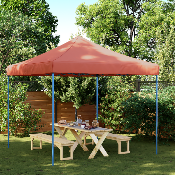 Party Tent Terrakotta 292 x 292 x 315 cm Oxford stof