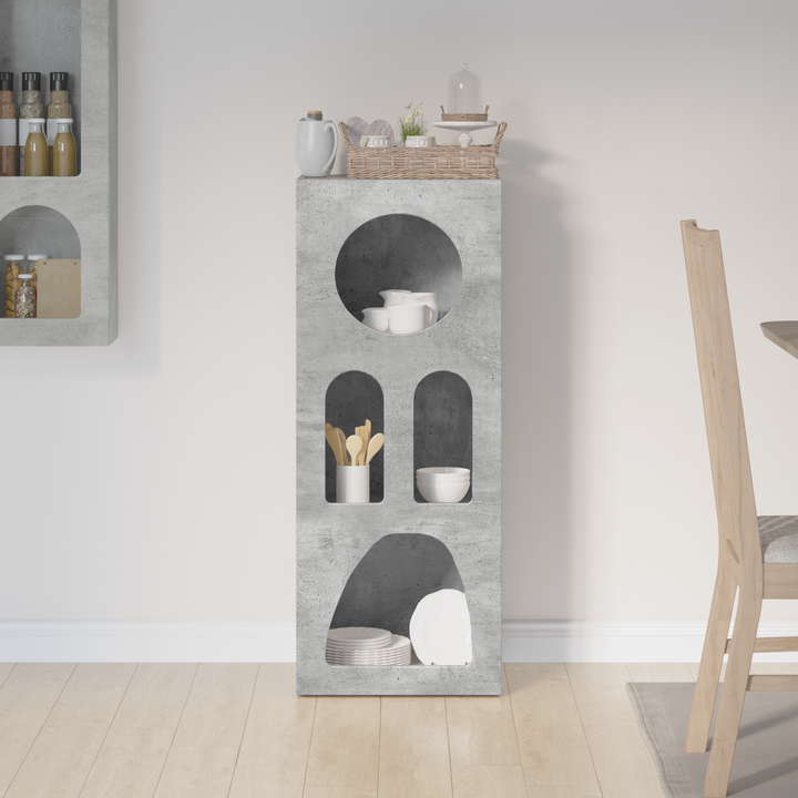Sideboard ELST Beton Grå 40 x 35 x 100.5 cm Konstrueret træ