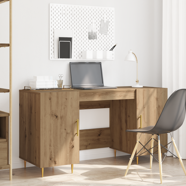 Bord med hylde artisan eg 140 x 50 x 75 cm Konstrueret træ