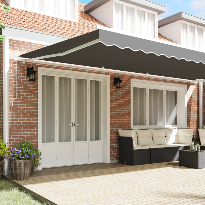 Markiseramme Hvid 600 × 350 cm Aluminium