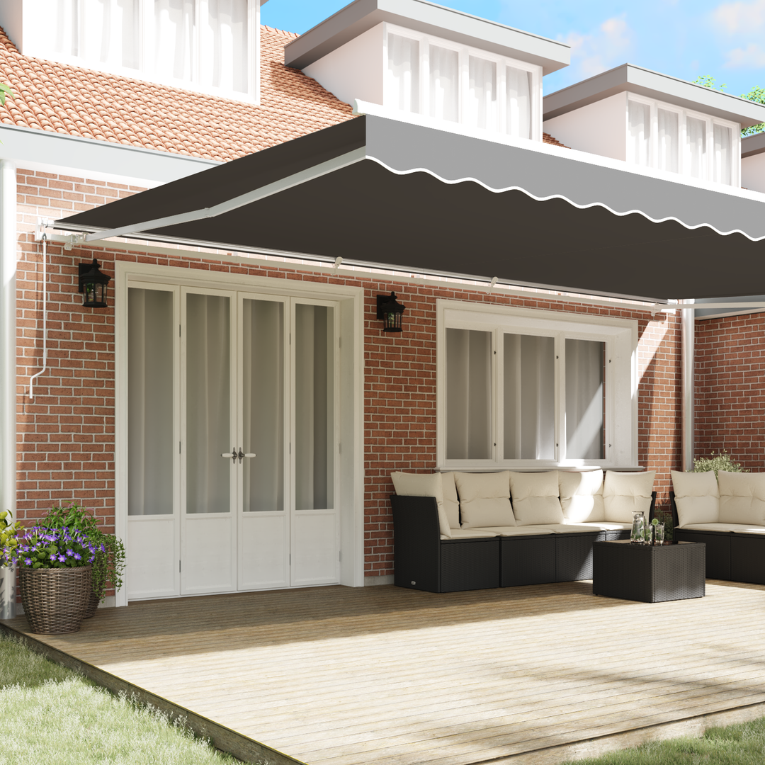 Markiseramme Hvid 600 × 300 cm Aluminium