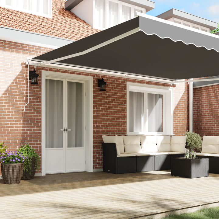 Markiseramme Hvid 450 × 350 cm Aluminium