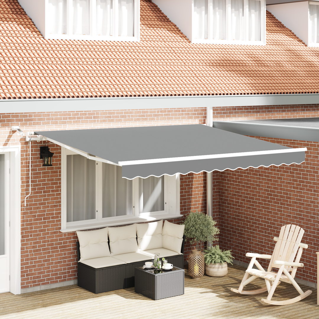 Markiseramme Hvid 3 x 2,5 m Aluminium