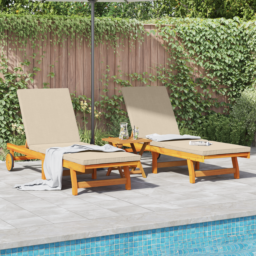 Solstol 2-person 2 pcs Brun Massivt Akacietræ