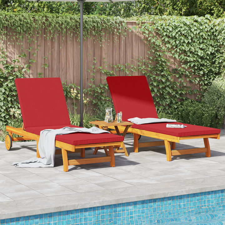 Solstol 2-person 2 pcs Brun Massivt Akacietræ