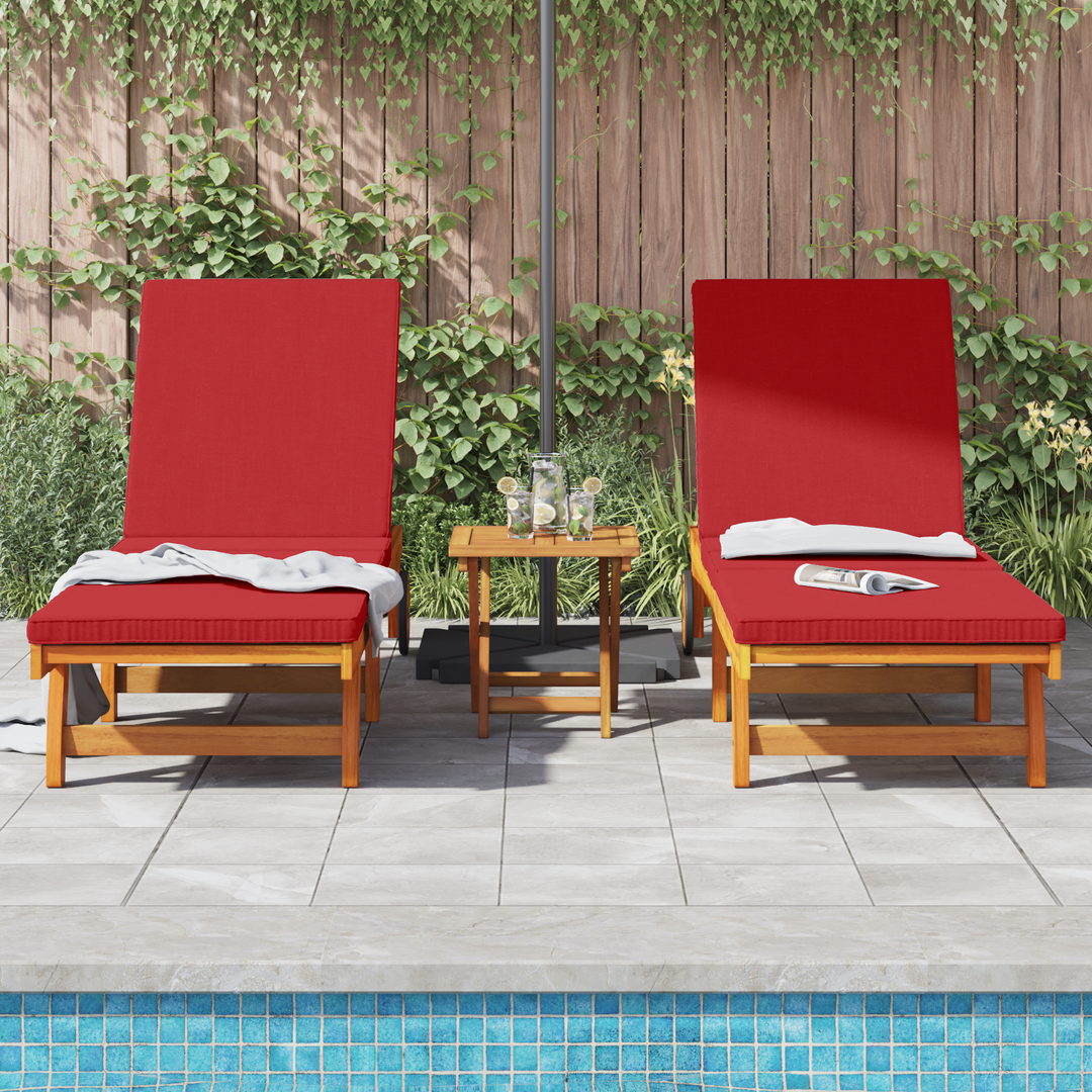 Solstol 2-person 2 pcs Brun Massivt Akacietræ