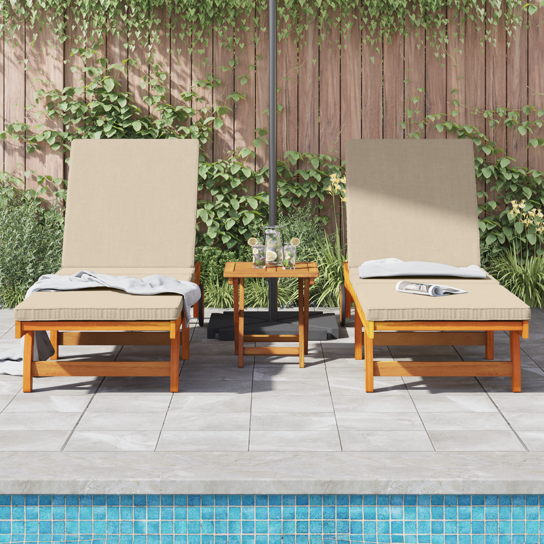 Solstol 2-person 3 pcs Brun Massivt Akacietræ