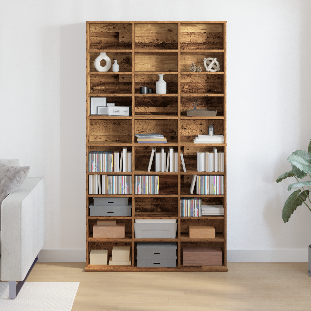 CD Skab Gammelt træ 101 x 23 x 177,5 cm Konstrueret træ