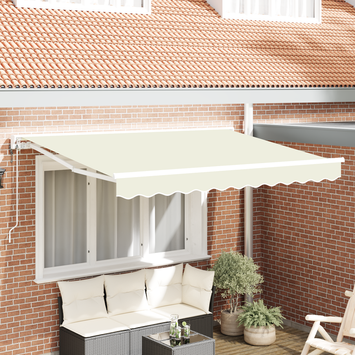 Markiseramme Creme 250 x 200 cm Polyester med PU belægning