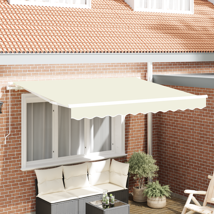 Utrækkelig Markise Creme 250 x 200 cm Stof