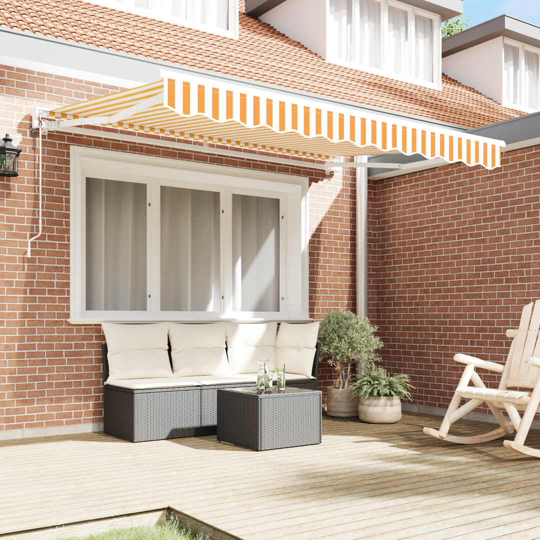 Markiseramme Gul og Hvid 250 x 200 cm