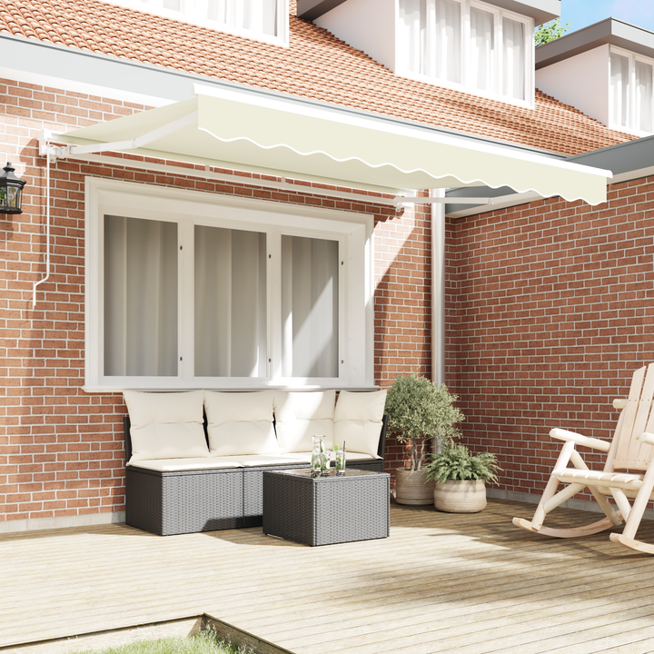 Markiseramme Creme 300 x 200 cm Polyester med PU belægning