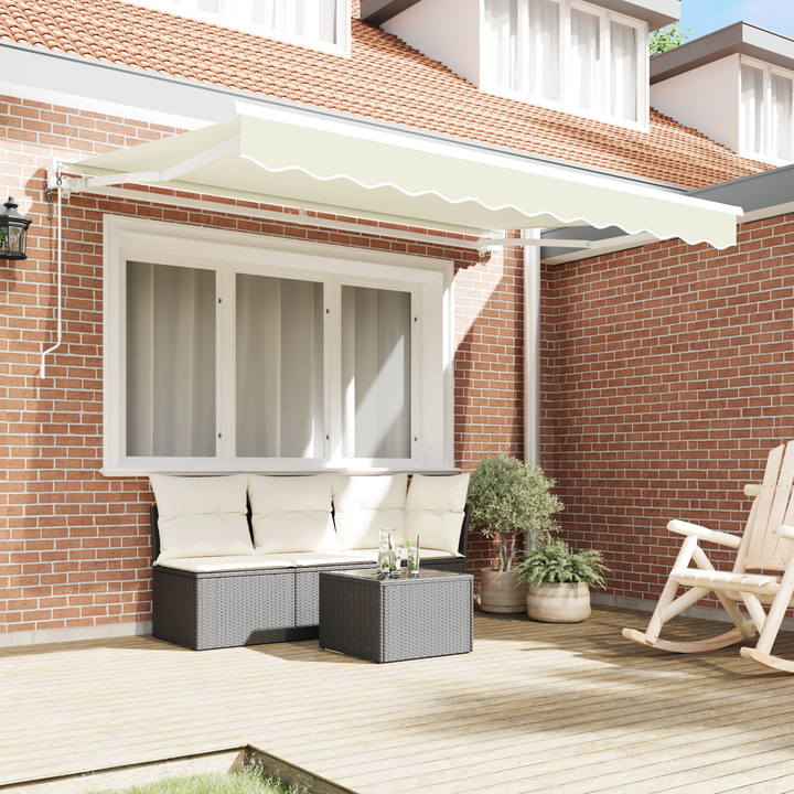 Markiseramme Creme 300 x 200 cm Polyester med PU belægning