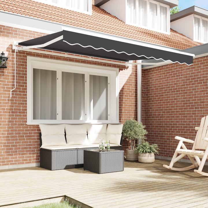 Markiseramme Antracit 300 x 200 cm Polyester med PU belægning