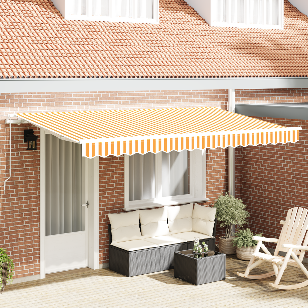 Utrækkelig Markise Gul 350 x 200 cm Stof