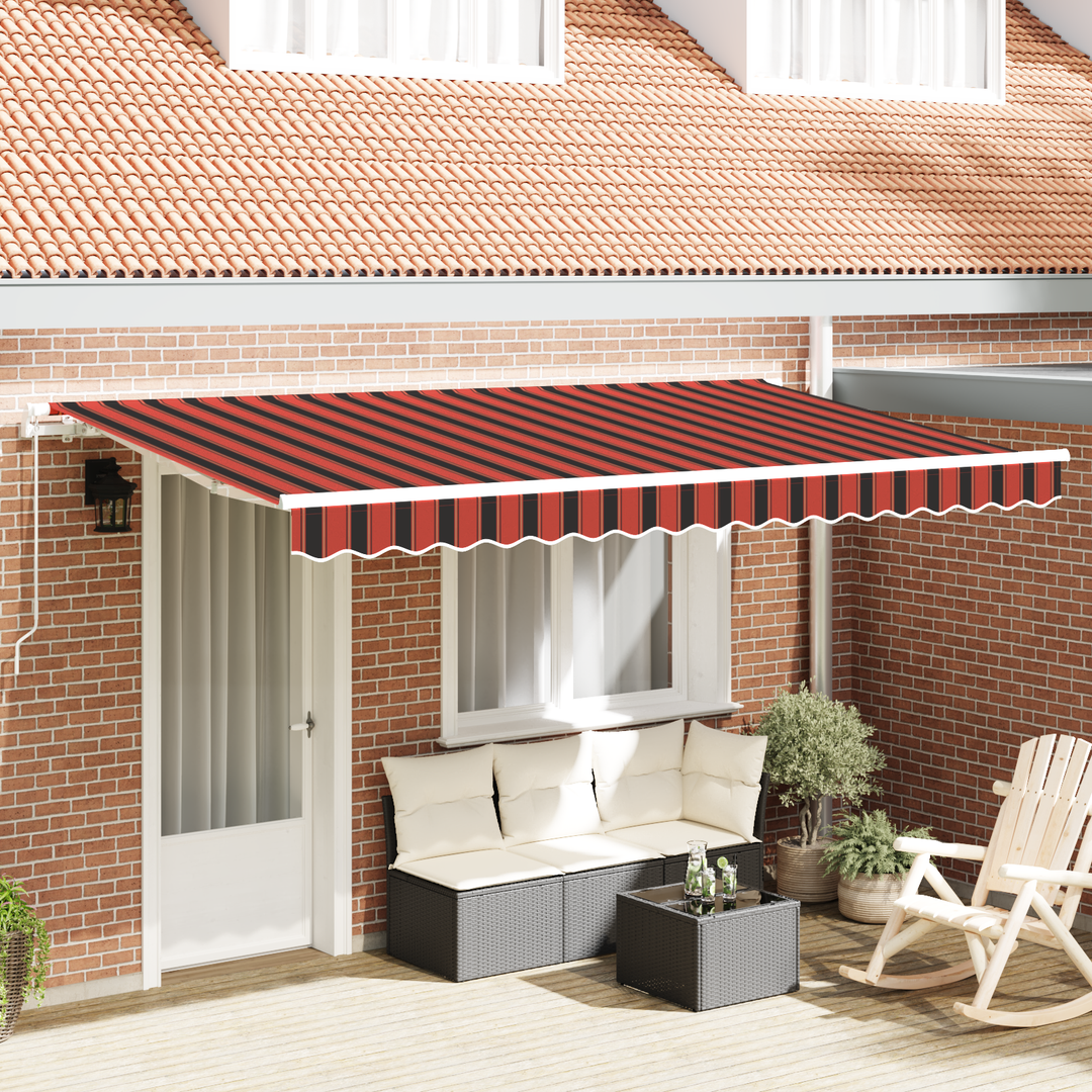 Utrækkelig Markise Orange 350 x 200 cm Stof