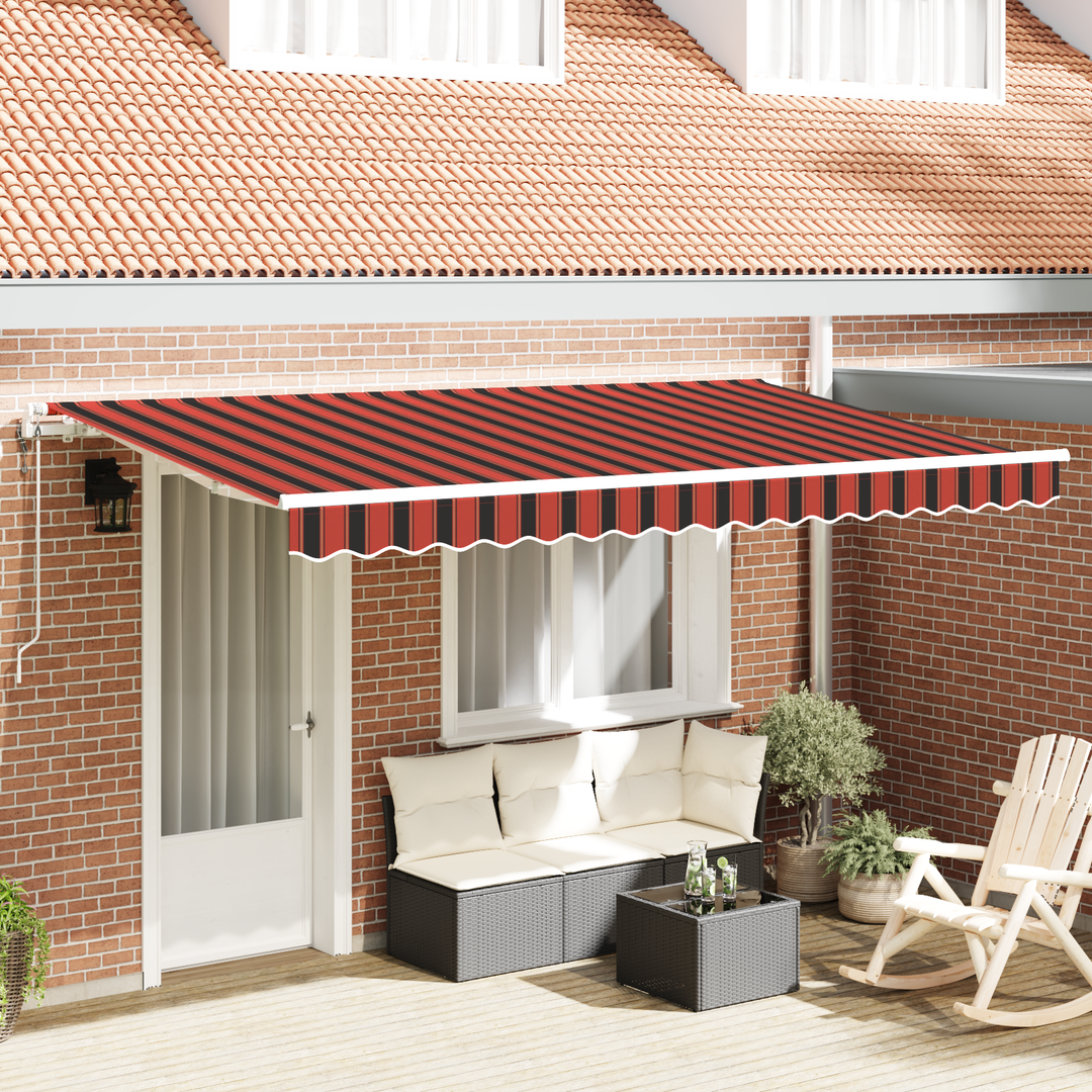 Utrækkelig Markise Orange 350 x 200 cm Stof