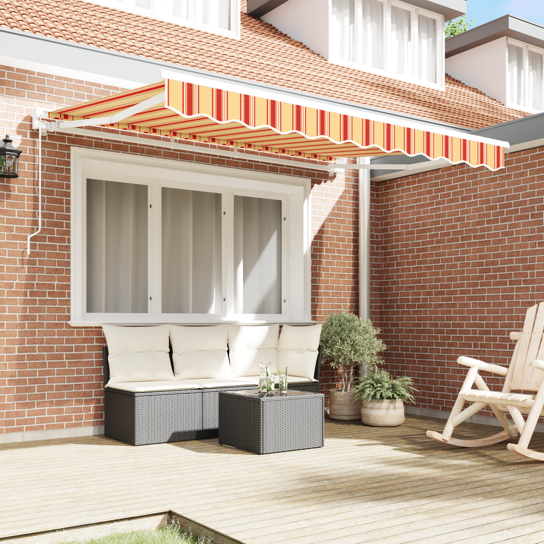 Markiseramme Flerfarvet 350 x 200 cm Polyester med PU belægning