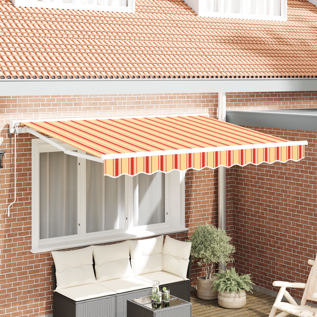Markiseramme Flerfarvet 350 x 200 cm Polyester med PU belægning