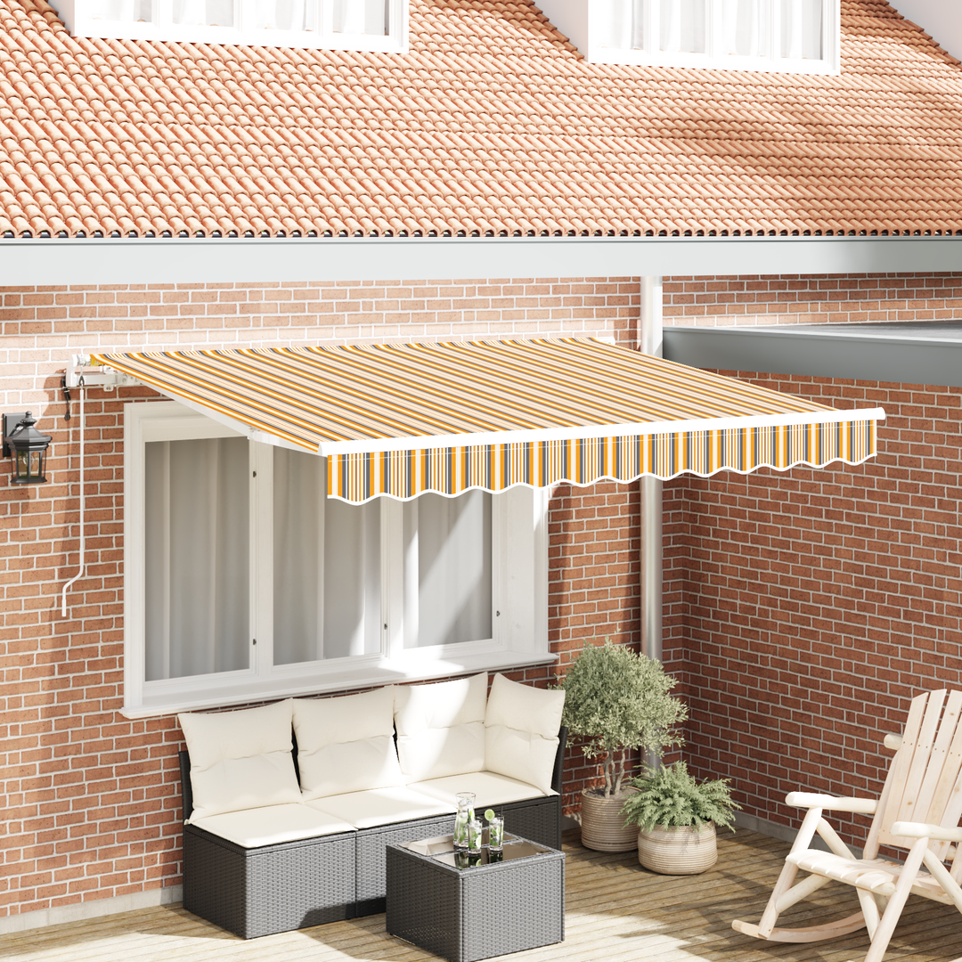 Utrækkelig Markise Gul 350 x 200 cm Stof
