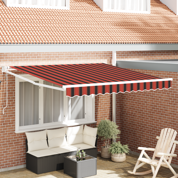 Udtrækkelig markise Orange og Brun 300 x 250 cm