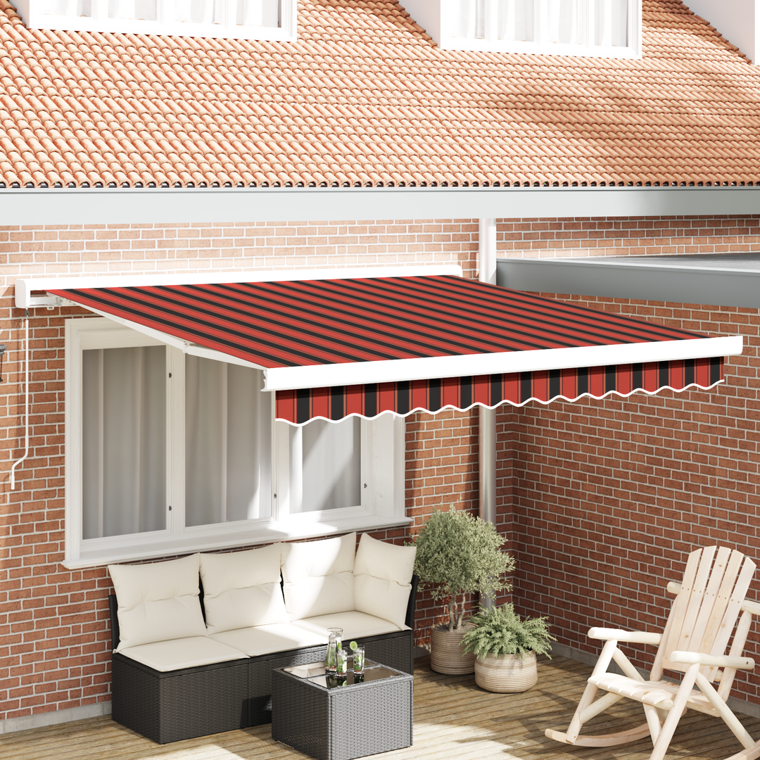 Udtrækkelig markise Rød og Sort 300 x 250 cm