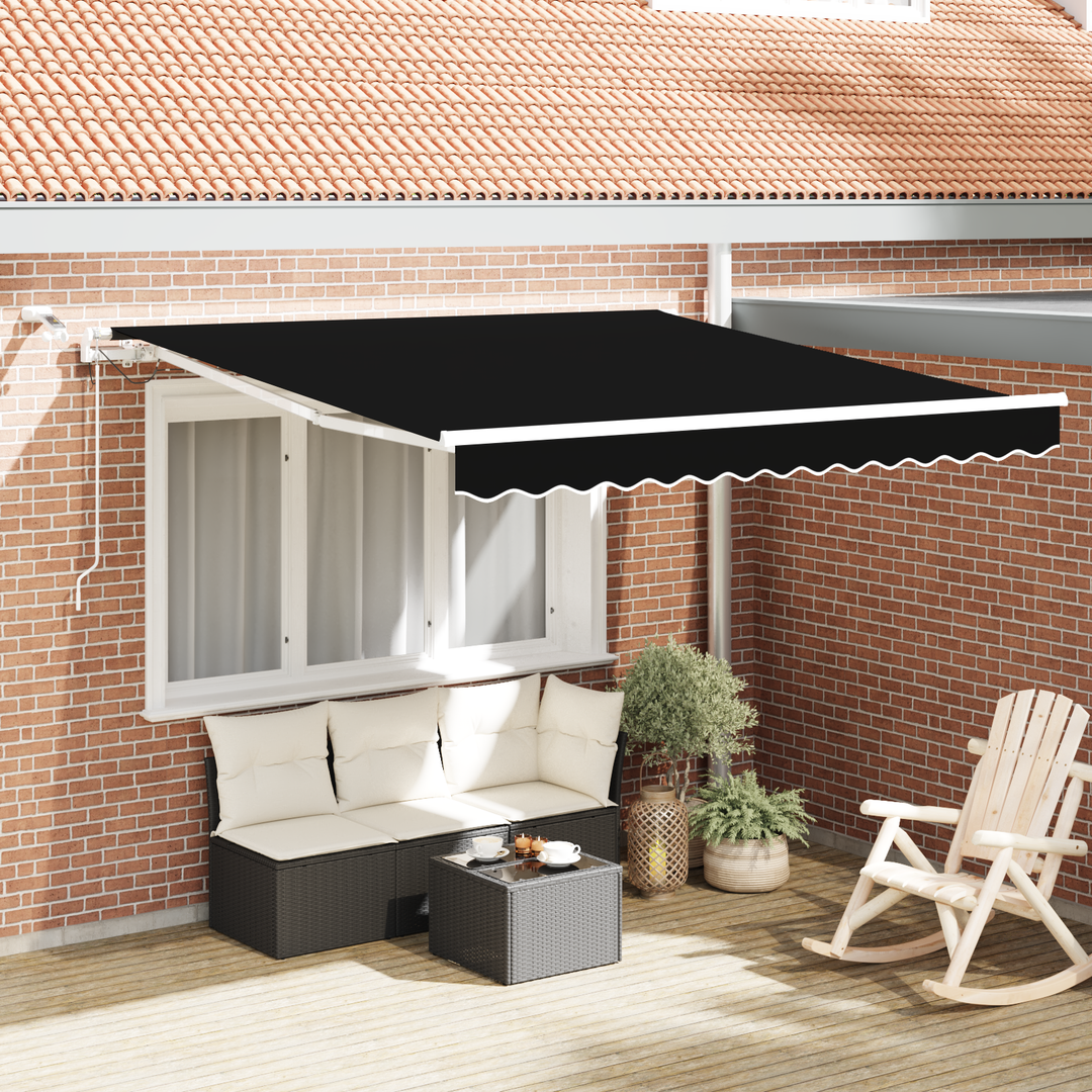 Udtrækkelig markise Sort 300 x 250 cm Polyester