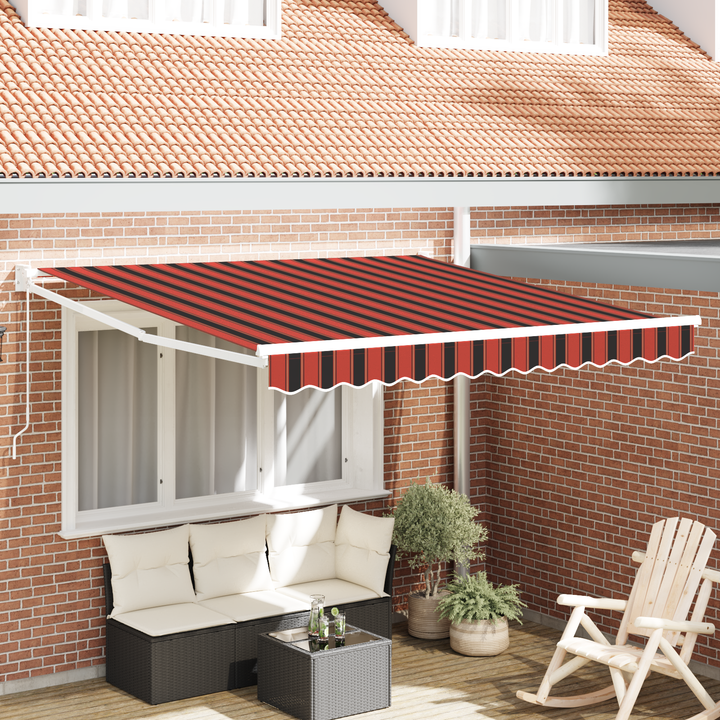Udtrækkelig markise Orange og Brun 350 x 250 x 165 cm