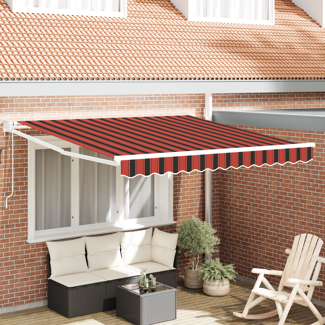 Udtrækkelig markise Orange og Brun 350 x 250 x 165 cm