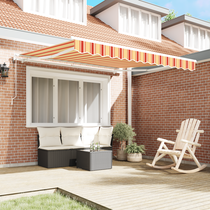 Udtrækkelig markise Gul og orange 350 x 250 cm