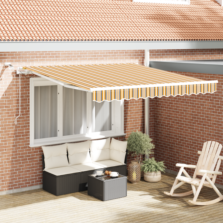 Udtrækkelig markise Flerfarvet 350 x 250 cm Polyester