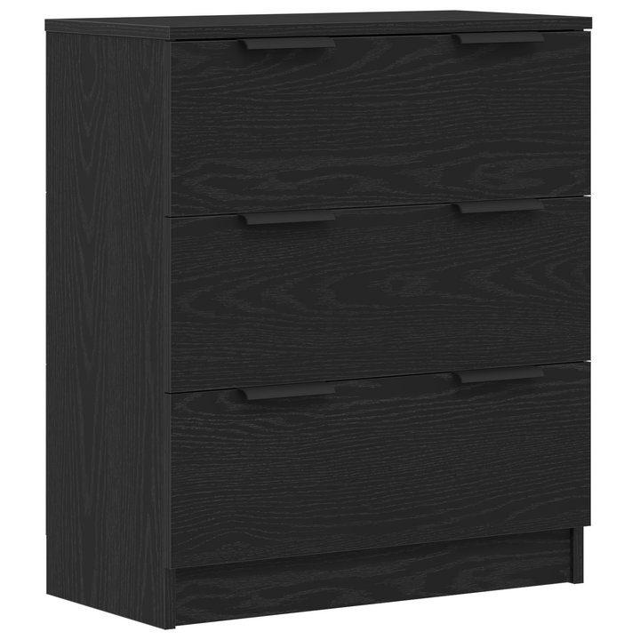 Sideboard 3 stk. Sort eg 180 x 30 x 70 cm Konstrueret træ