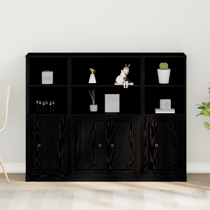 Highboard Sort eg 132 x 35,5 x 103,5 cm Konstrueret træ