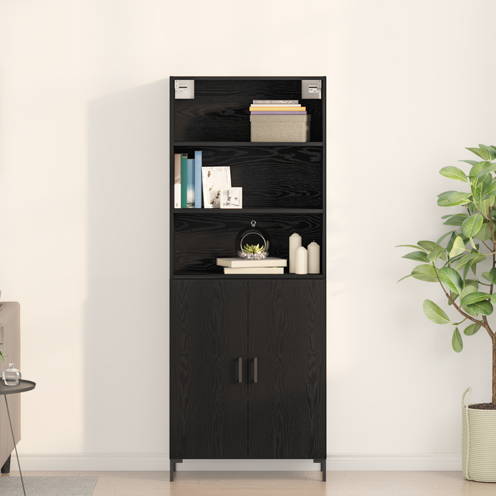 Highboard Sort eg 69,5 x 34 x 180 cm Konstrueret træ