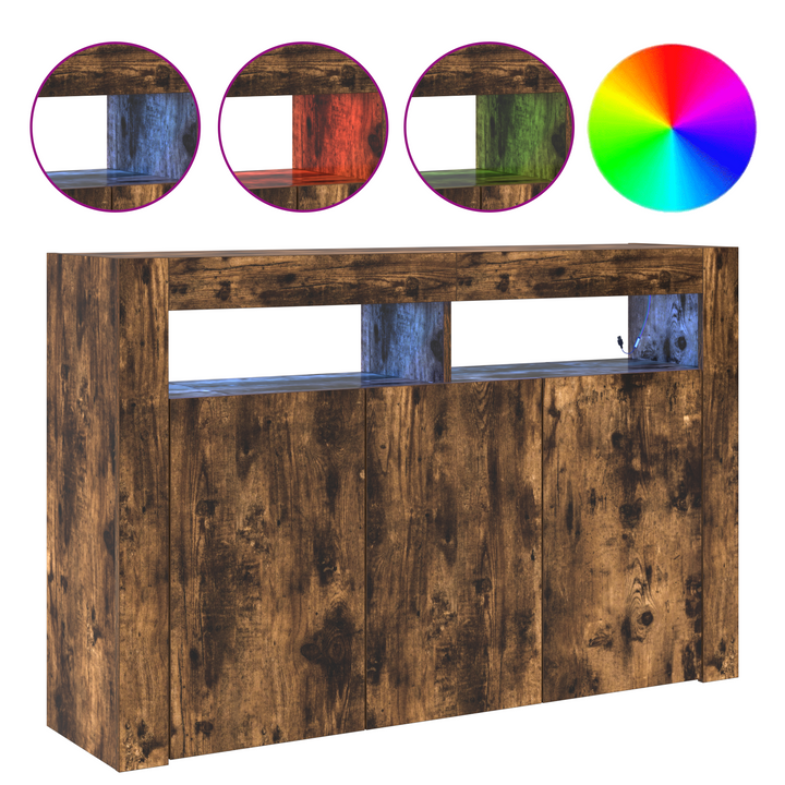 Sideboard Røget eg 116 x 30 x 75 cm Konstrueret træ