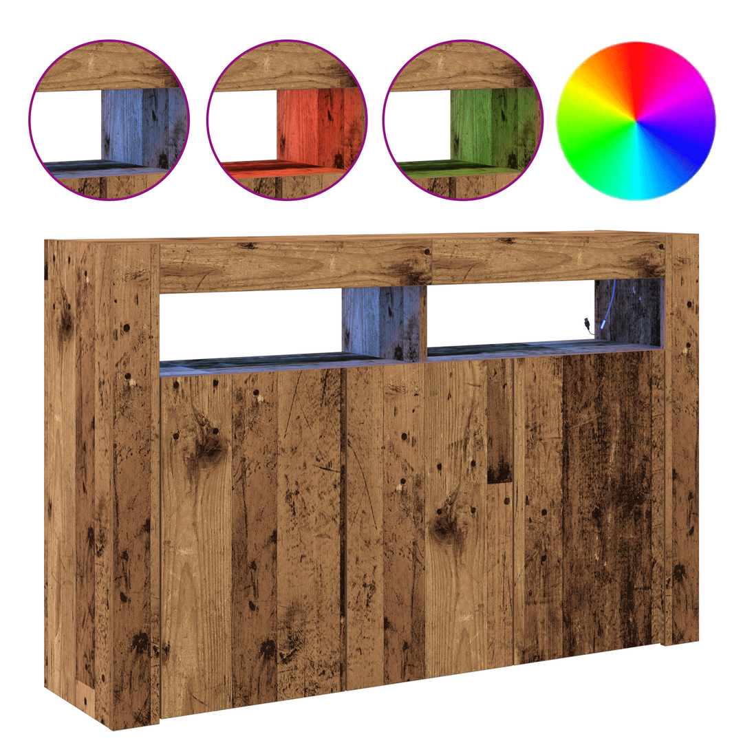 Sideboard Gammelt træ 116 x 30 x 75 cm Konstrueret træ