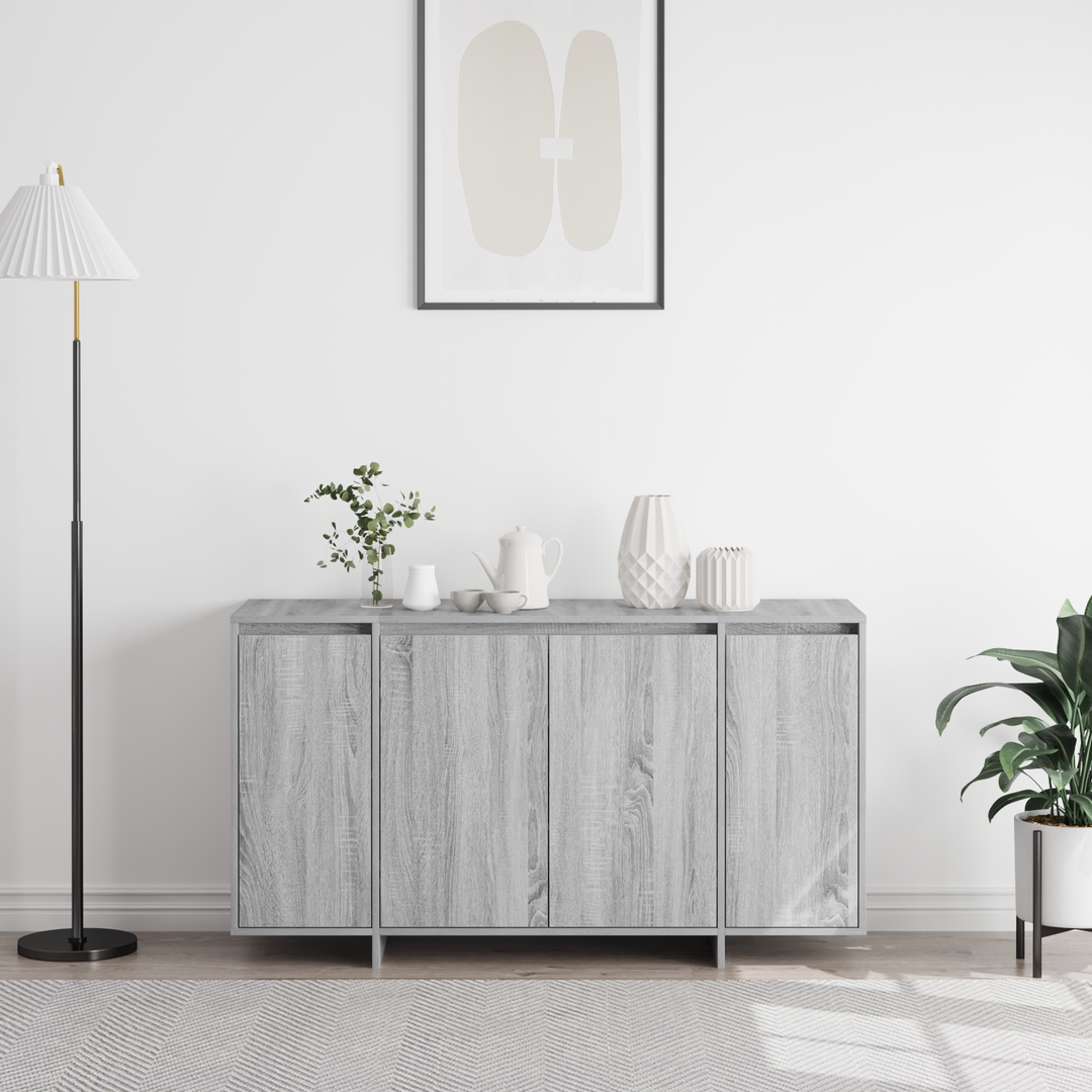 Sideboard Grå Sonoma 135 x 41 x 75 cm Konstrueret træ