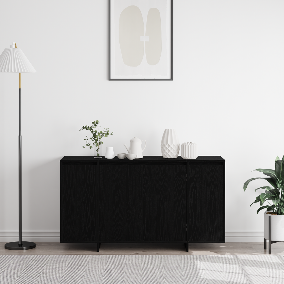 Sideboard Sort eg 135 x 41 x 75 cm Konstrueret træ