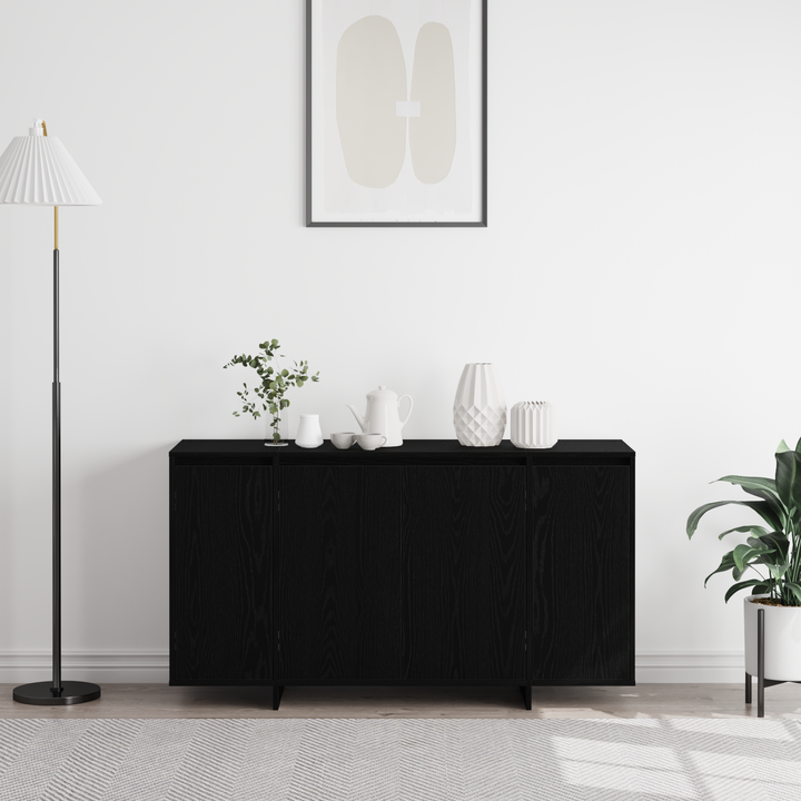 Sideboard Sort eg 135 x 41 x 75 cm Konstrueret træ