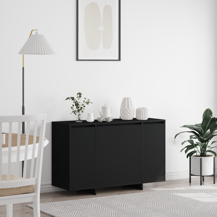 Sideboard Sort 120 x 41 x 75 cm Konstrueret træ