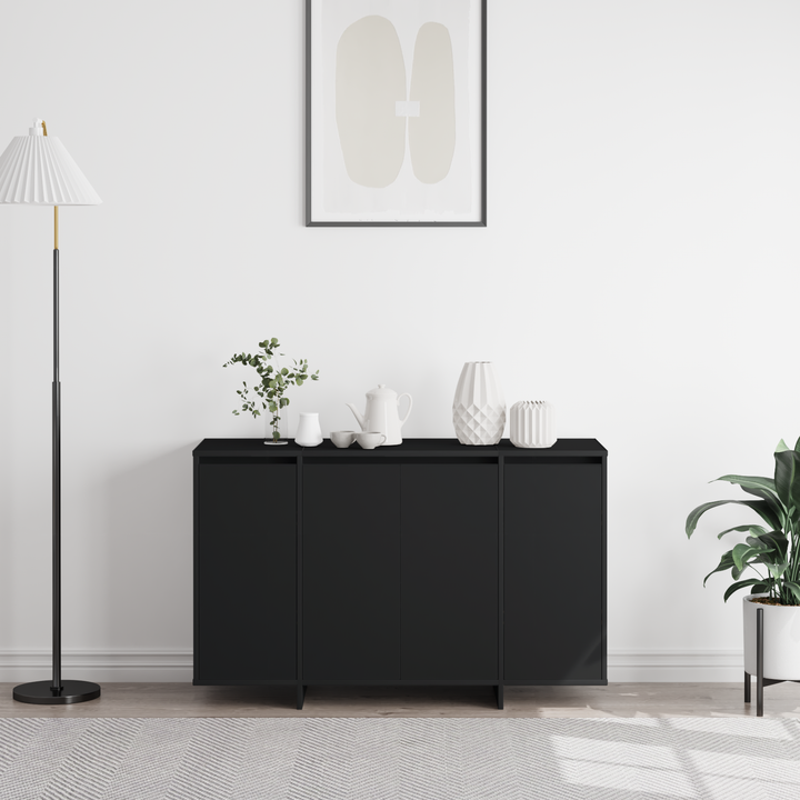 Sideboard Sort 120 x 41 x 75 cm Konstrueret træ