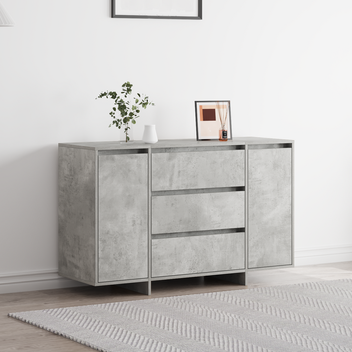 Sideboard med skuffe Beton Grå 120 x 41 x 75 cm Konstrueret træ