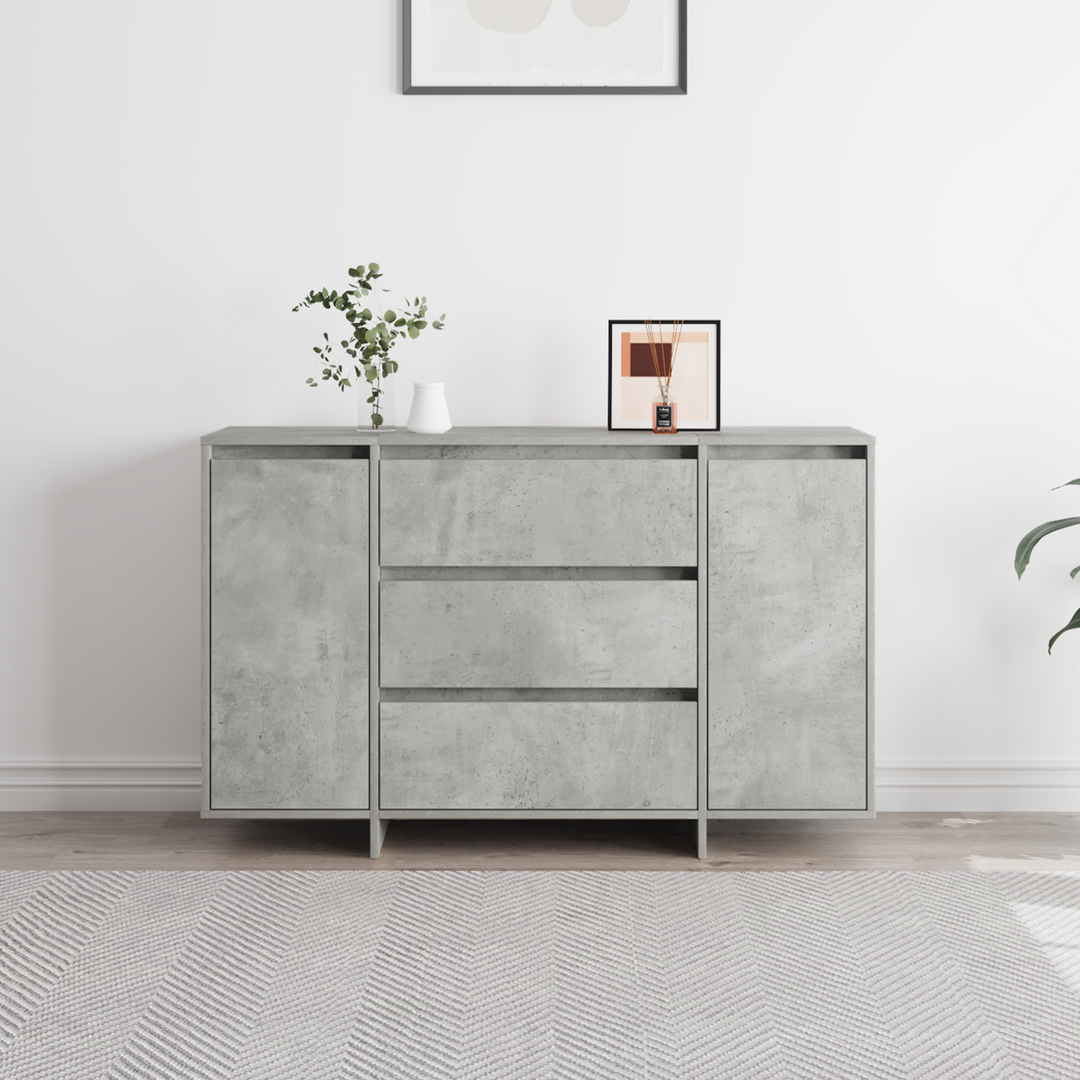 Sideboard med skuffe Beton Grå 120 x 41 x 75 cm Konstrueret træ